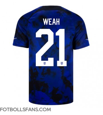 Förenta staterna Timothy Weah #21 Replika Bortatröja VM 2022 Kortärmad
